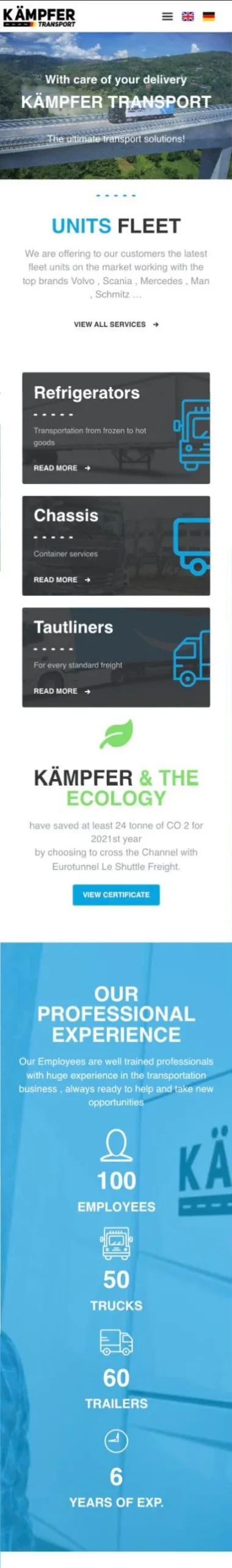 Kämpfer Transport — мобилна версия